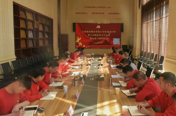 【聚焦云煤】云煤（云鼎国际4118welcome）集团党委委员、纪委书记翁立志一行到恩洪煤业公司列席指导2023年第八次党委理论学习中心组集中学习钻研会