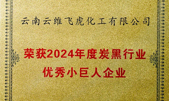 声誉加冕，未来可期！云维飞虎公司荣膺“中国炭黑行业优异小巨人”