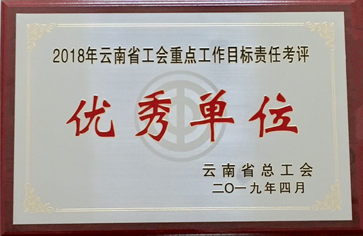 云鼎国际4118welcome集团工会获2018年度省总重点事情目的责任考评优异单位_副本_副本 - 副本.png